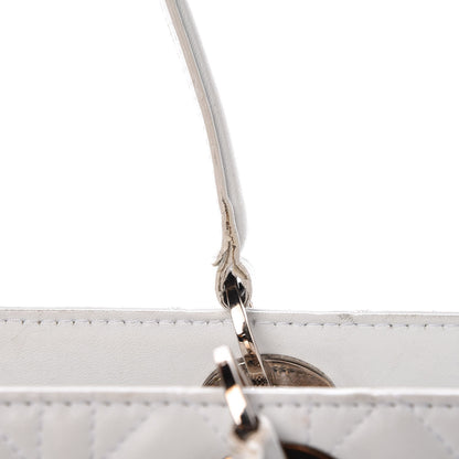 Christian Dior Lambskin Cannage Soft Lady Dior East West White 17 of 20