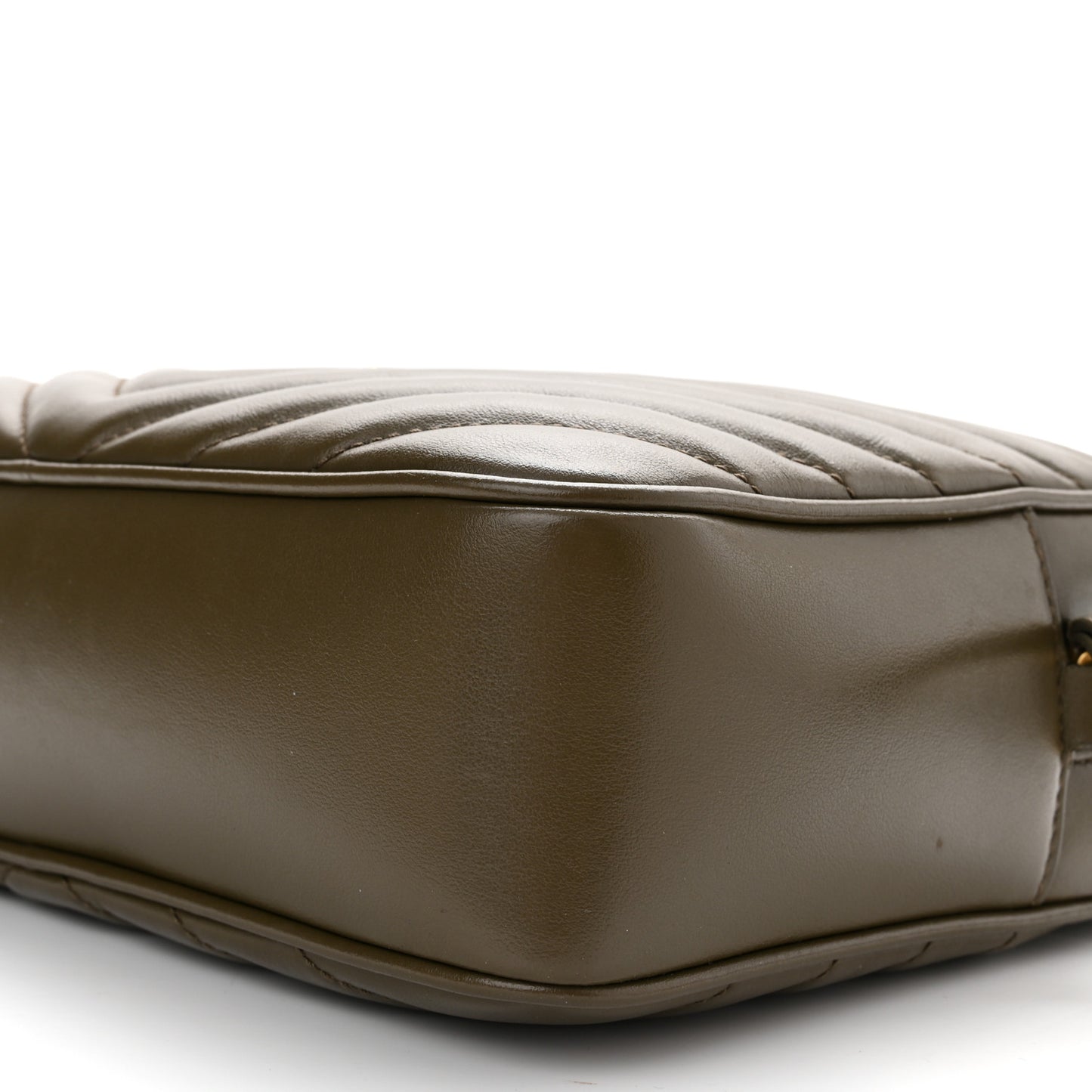 Calfskin Matelasse Monogram Lou Camera Bag Military Olive