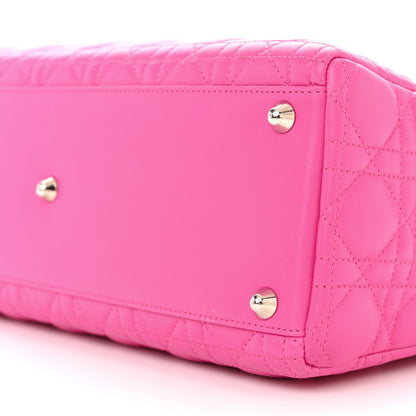 Christian Dior Lambskin Cannage Large Lady Dior Rose Sorbet 10 of 10