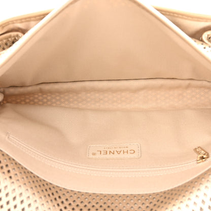 Chanel Metallic Perforated Calfskin Medium Up In The Air Flap Gold 4 of 8