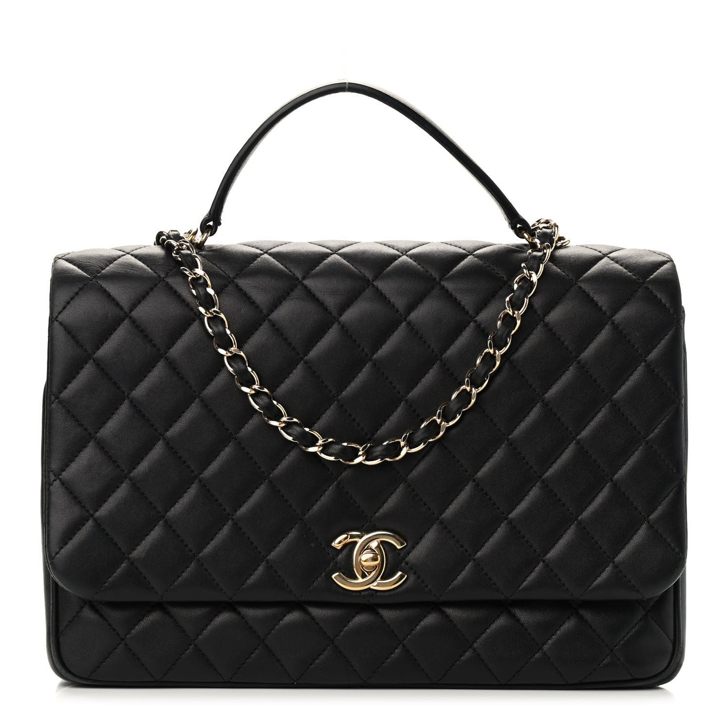 Lambskin Quilted Medium Citizen Chic Flap Black
