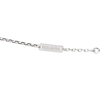 Van Cleef & Arpels 18K White Gold Mother of Pearl Vintage Alhambra Pendant Necklace 5 of 6