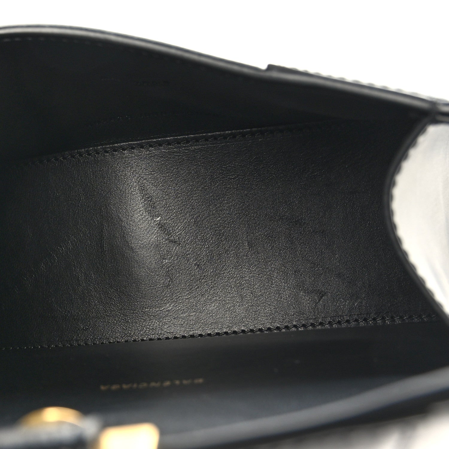 Balenciaga Shiny Box Calfskin Hourglass Top Handle Bag XS Black 5 of 10
