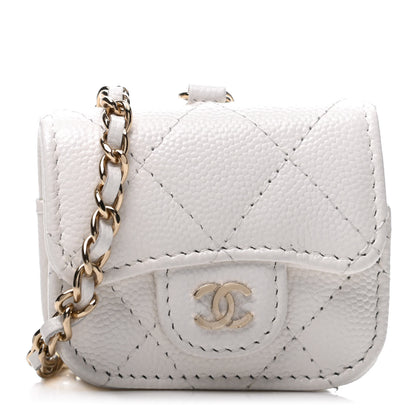 Chanel Caviar Quilted Airpods Pro Case White 1 of 9