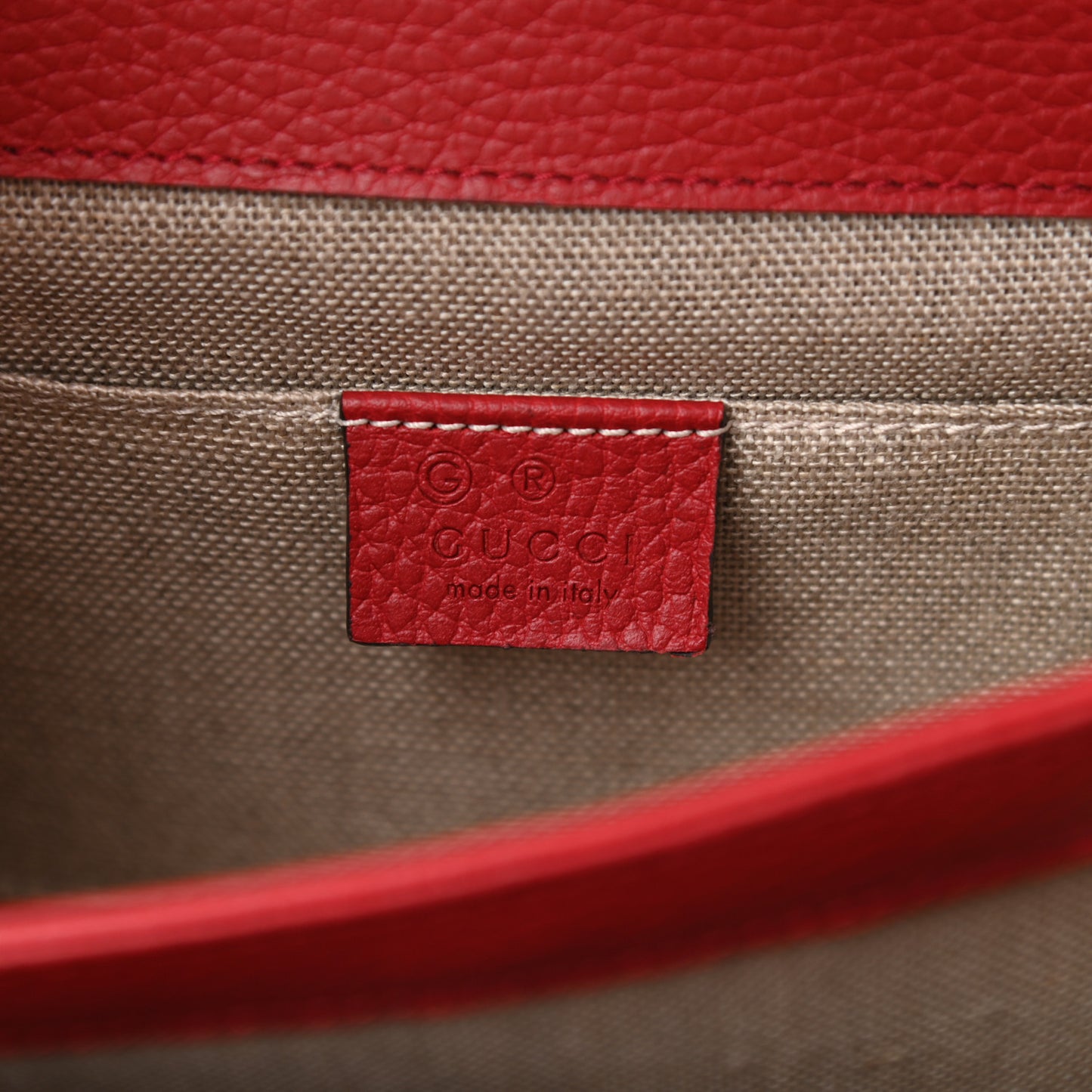 Dollar Calfskin Small Interlocking G Shoulder Bag Red