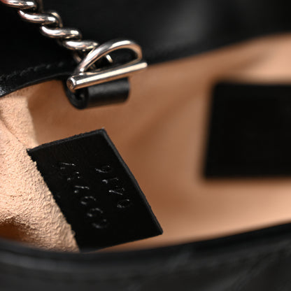 Gucci Calfskin Matelasse Monochrome GG Marmont Chain Belt Bag Black 7 of 12