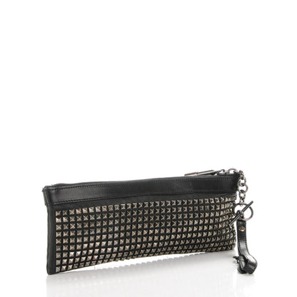 Burberry Prorsum Calfskin Studded Wristlet Clutch Black 3 of 8