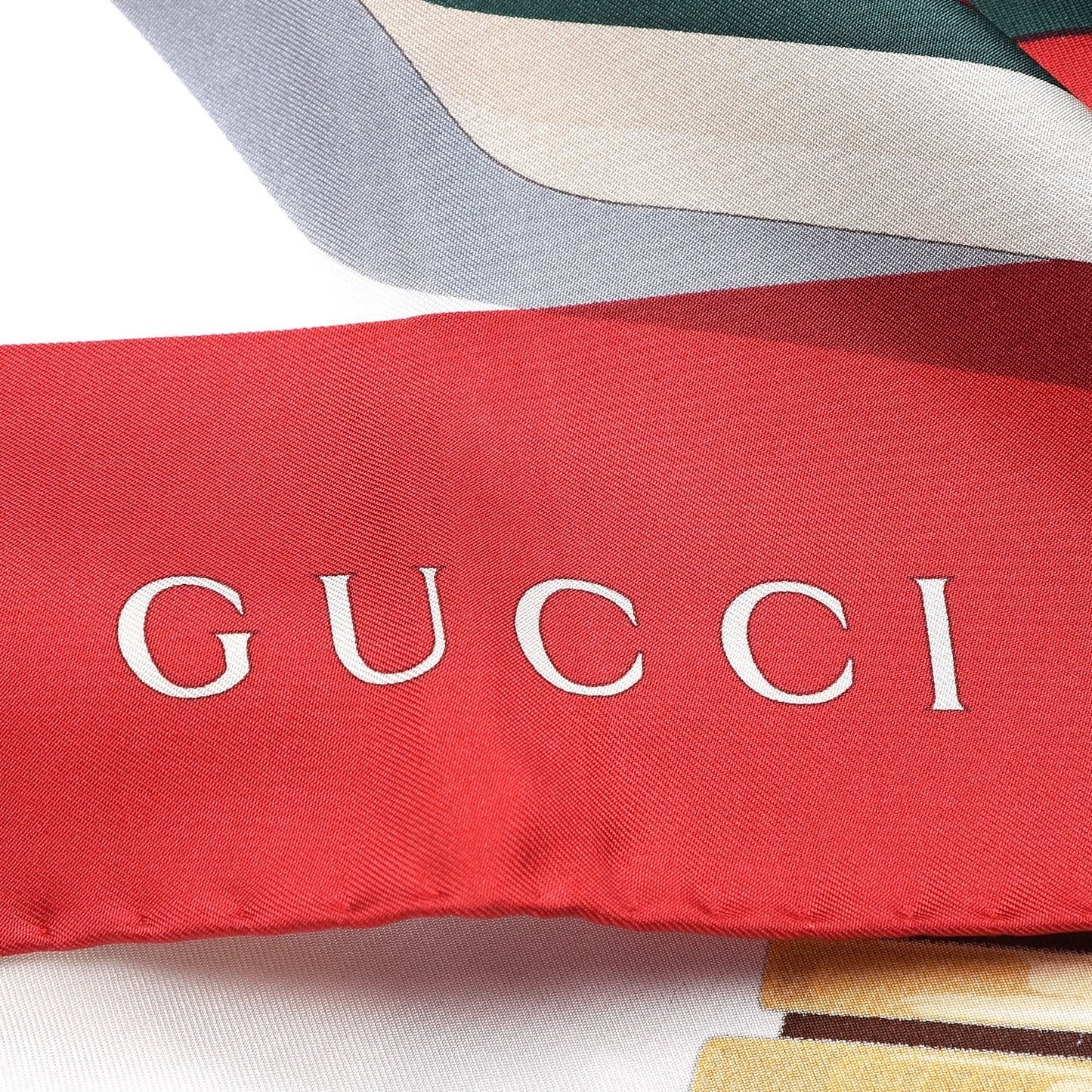 Silk Web Scarf Red Green