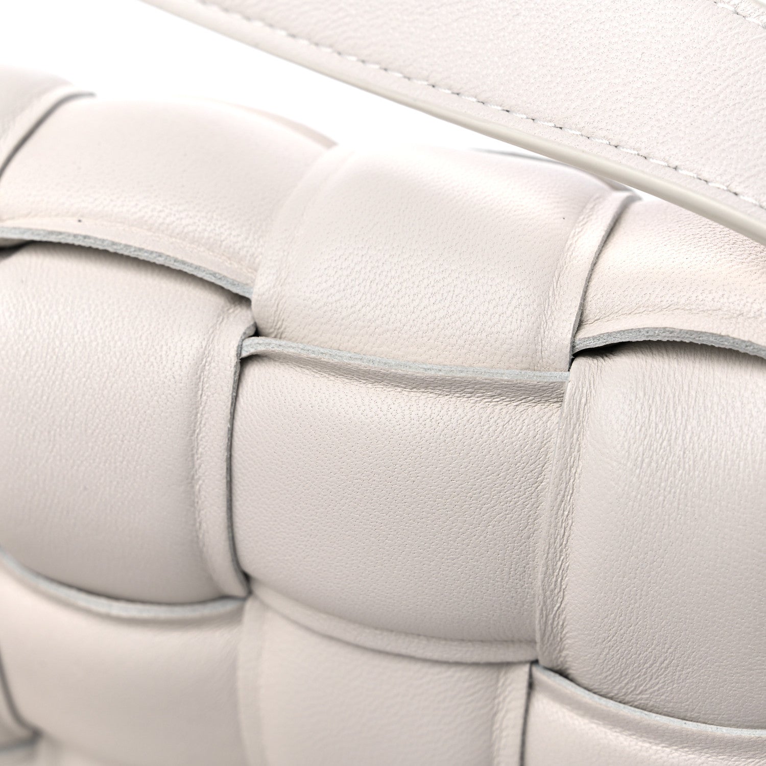 Bottega Veneta Nappa Maxi Intreccio Small Padded Cassette Crossbody Bag White 9 of 9