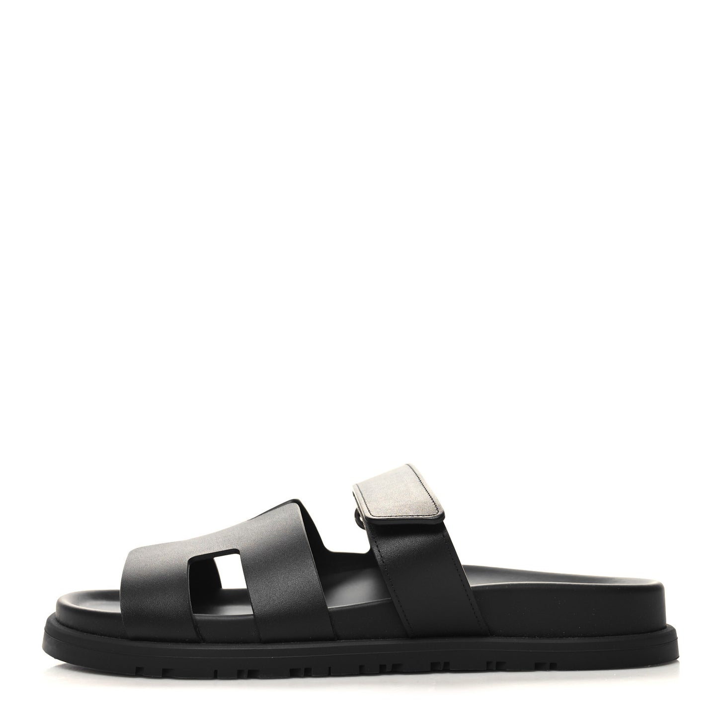 Calfskin Womens Chypre Sandals 39.5 Black
