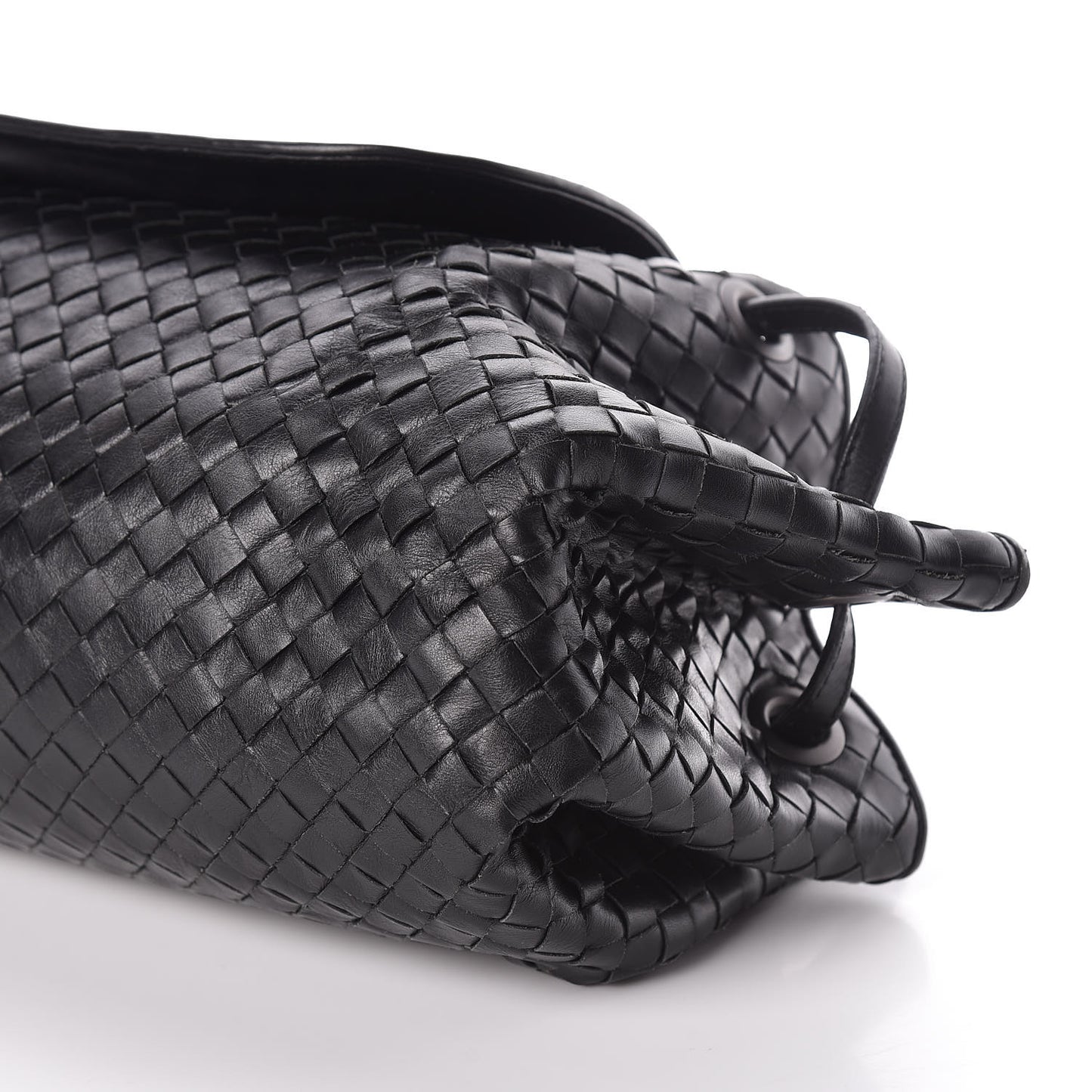 Nappa Intrecciato Shoulder Bag Black