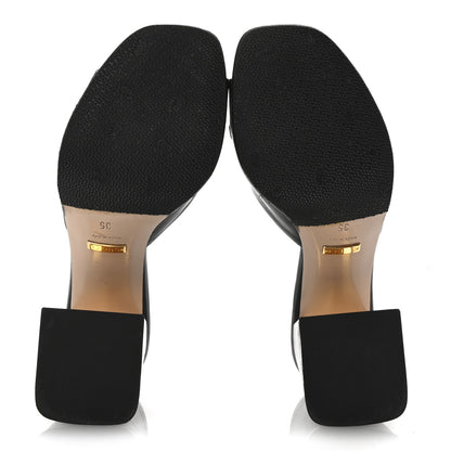 Gucci Nappa Horsebit 75mm Slide Sandals 35 Black 6 of 10