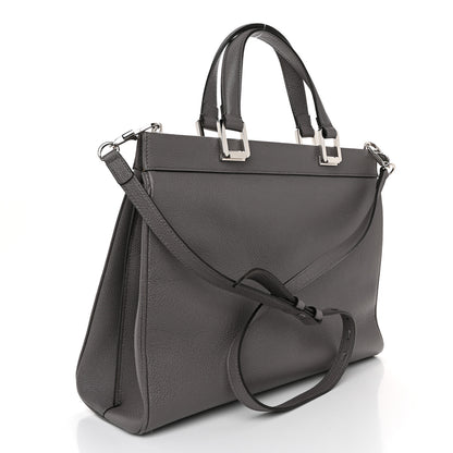 Gucci Grainy Calfskin Medium Zumi Top Handle Bag Dusty Grey 3 of 11
