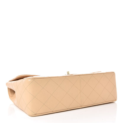 Chanel Caviar Quilted Jumbo Single Flap Beige Clair 4 of 10