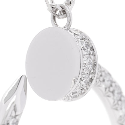 Cartier 18K White Gold Diamond Juste Un Clou Paved Pendant Necklace 6 of 7
