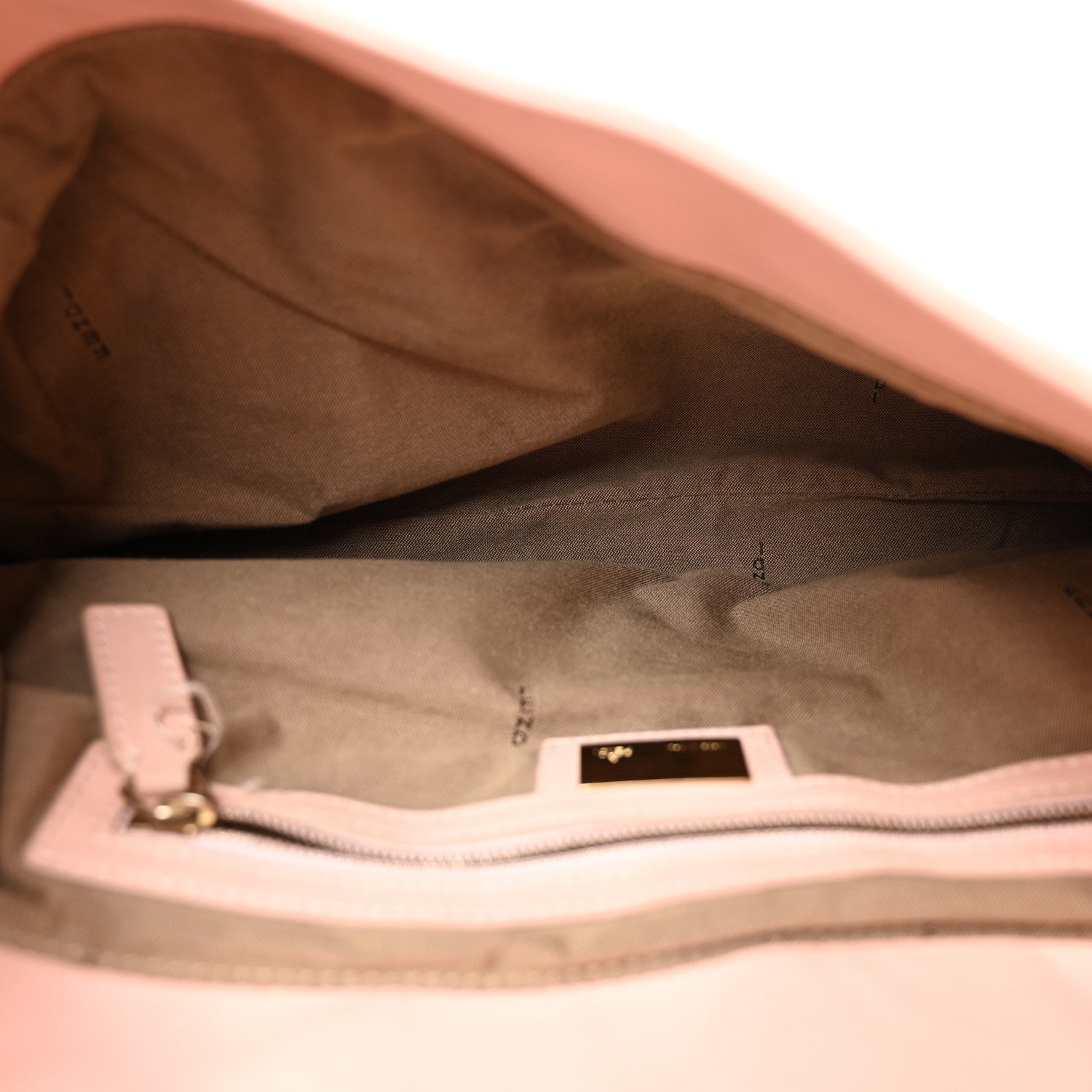 Fendi Calfskin Perforated Medium Chef Shoulder Bag Pink 5 of 11