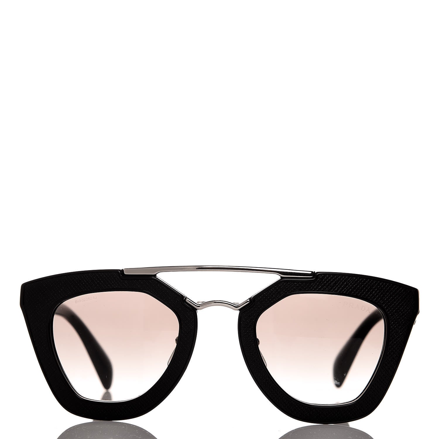 Prada Saffiano Cinema Sunglasses SPR 14S Black 2 of 9