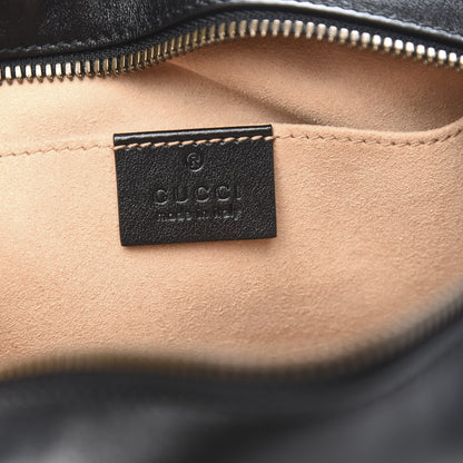 Gucci Calfskin Matelasse Small GG Marmont Chain Shoulder Bag Black 6 of 10