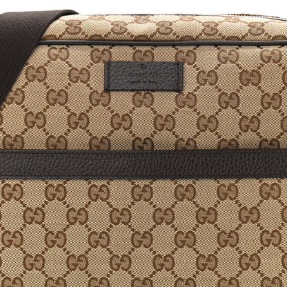 Gucci Monogram Dollar Calfskin Large Camera Case Beige Ebony Testa di Moro Marrone Scuro 8 of 10