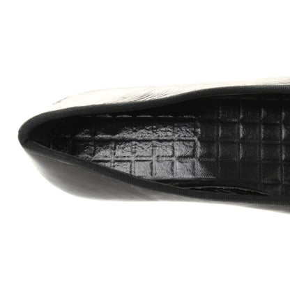 Chanel Lambskin Patent Cap Toe Ballerina Flats 37.5 Black 7 of 9