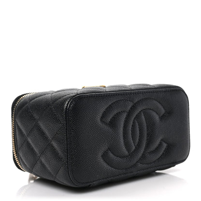 Chanel Caviar Quilted Sweetheart Vanity Case Black 4 of 9
