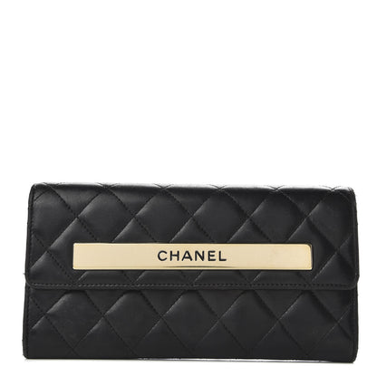 Chanel Lambskin Quilted Trendy CC Large Gusset Flap Wallet Black 1 of 9