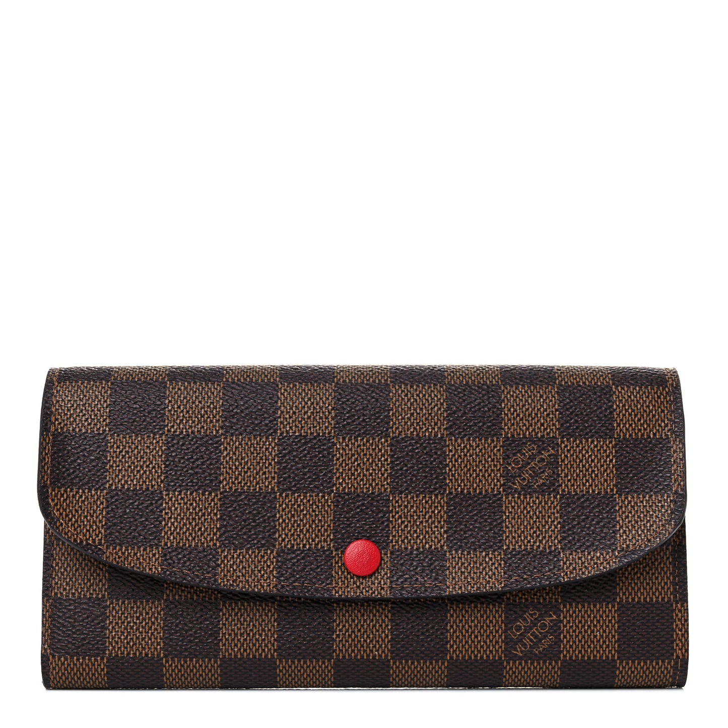 Damier Ebene Emilie Wallet Red