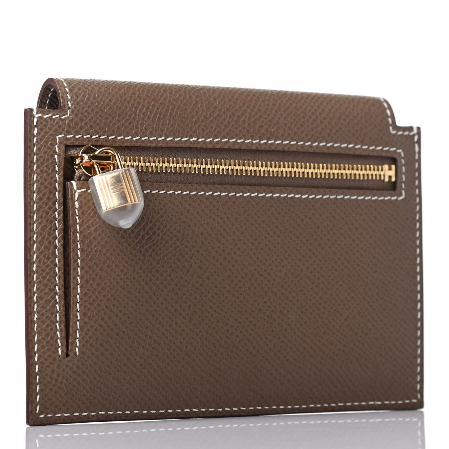 Epsom Kelly Pocket Compact Wallet Etoupe