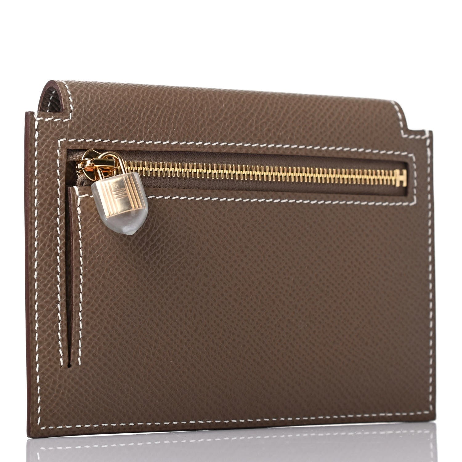 Hermes Epsom Kelly Pocket Compact Wallet Etoupe 2 of 4