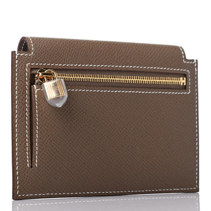 Hermes Epsom Kelly Pocket Compact Wallet Etoupe 2 of 4