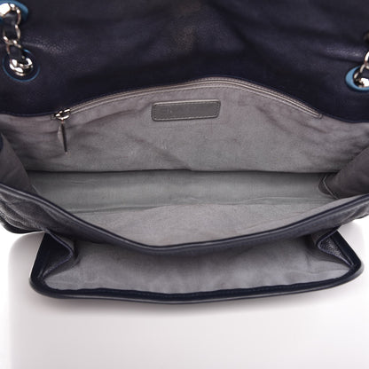 Chanel Caviar Quilted Large French Riviera Flap Navy Blue 6 of 12