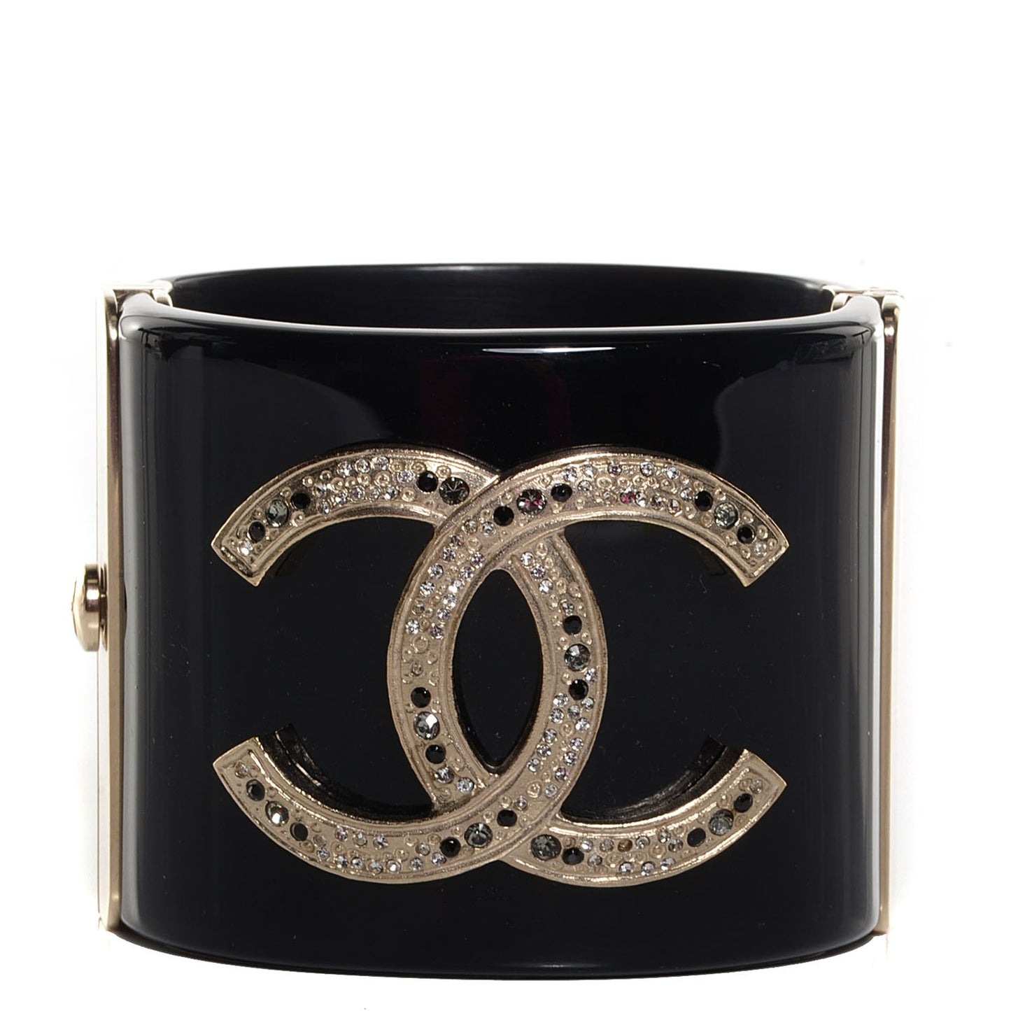 Resin Crystal CC Cuff Black Gold