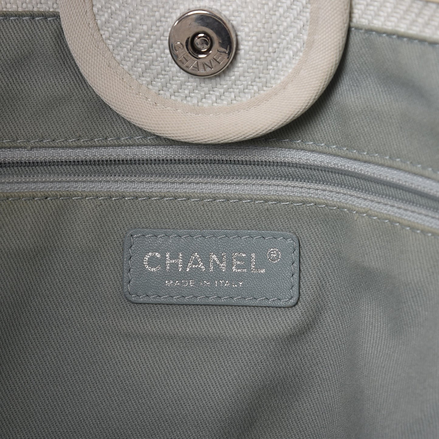 Canvas Large Deauville Tote White
