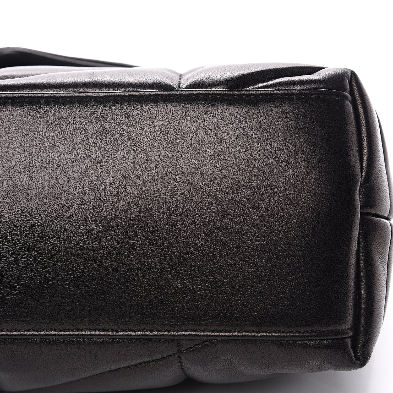 Saint Laurent Lambskin Quilted Small Loulou Puffer Monogram Chain Satchel Black 10 of 11