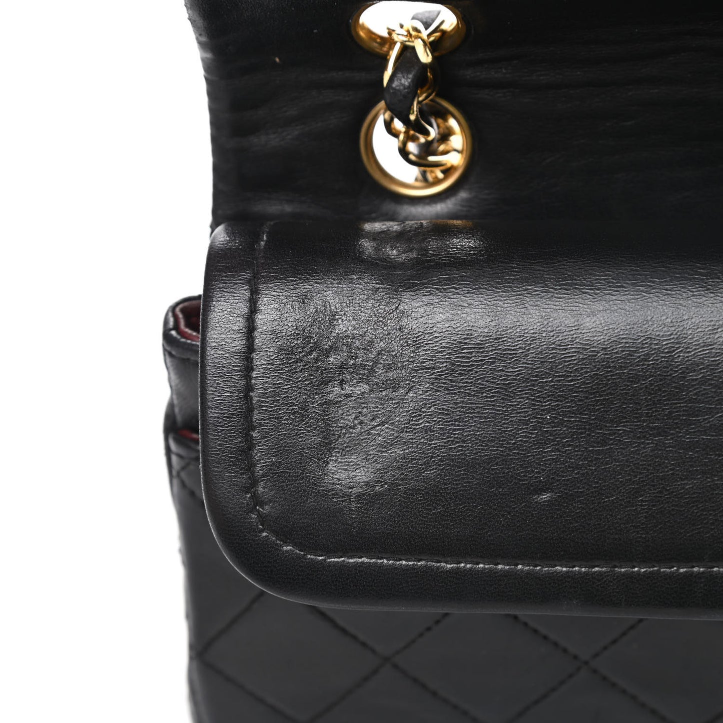 Lambskin Quilted Small Double Flap Black