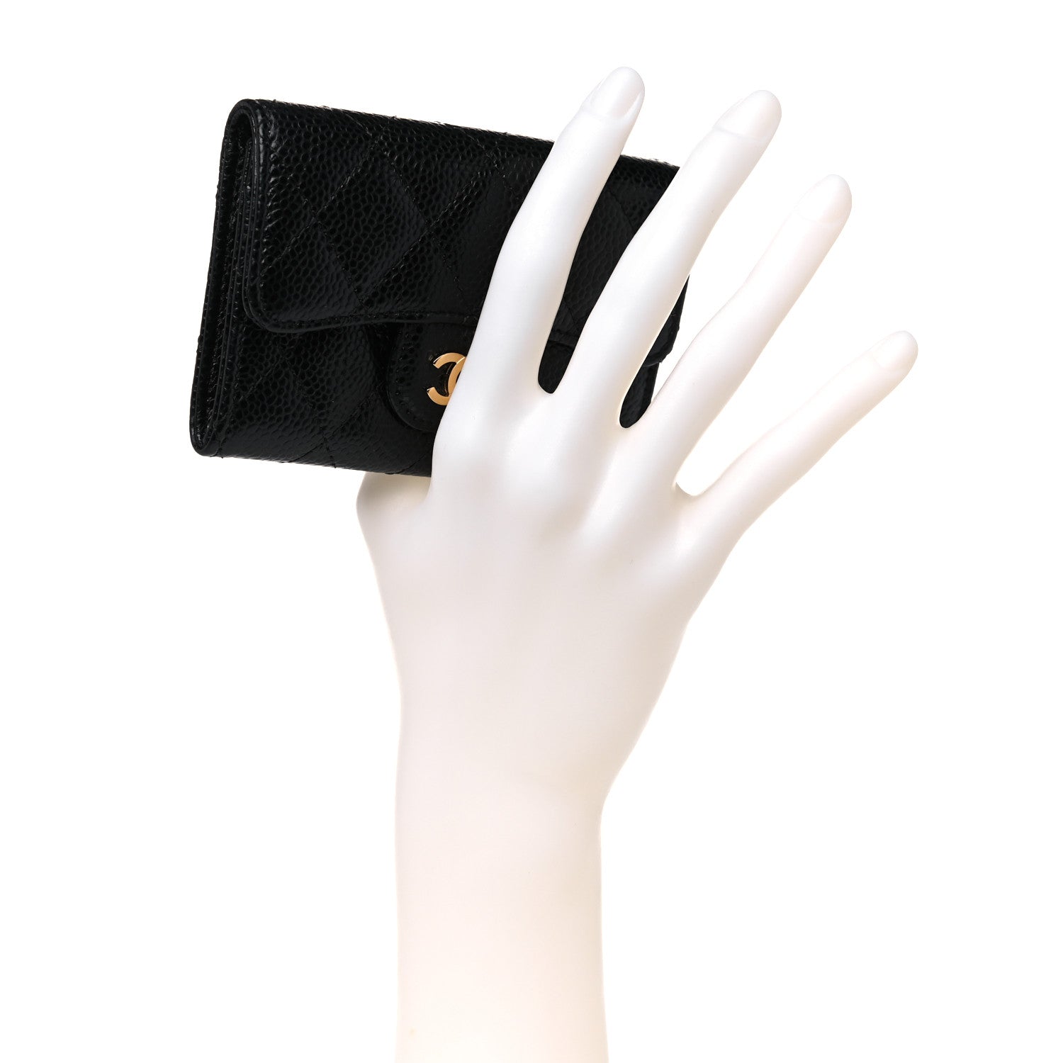 Chanel Caviar Quilted Flap Card Holder Black 2 of 9