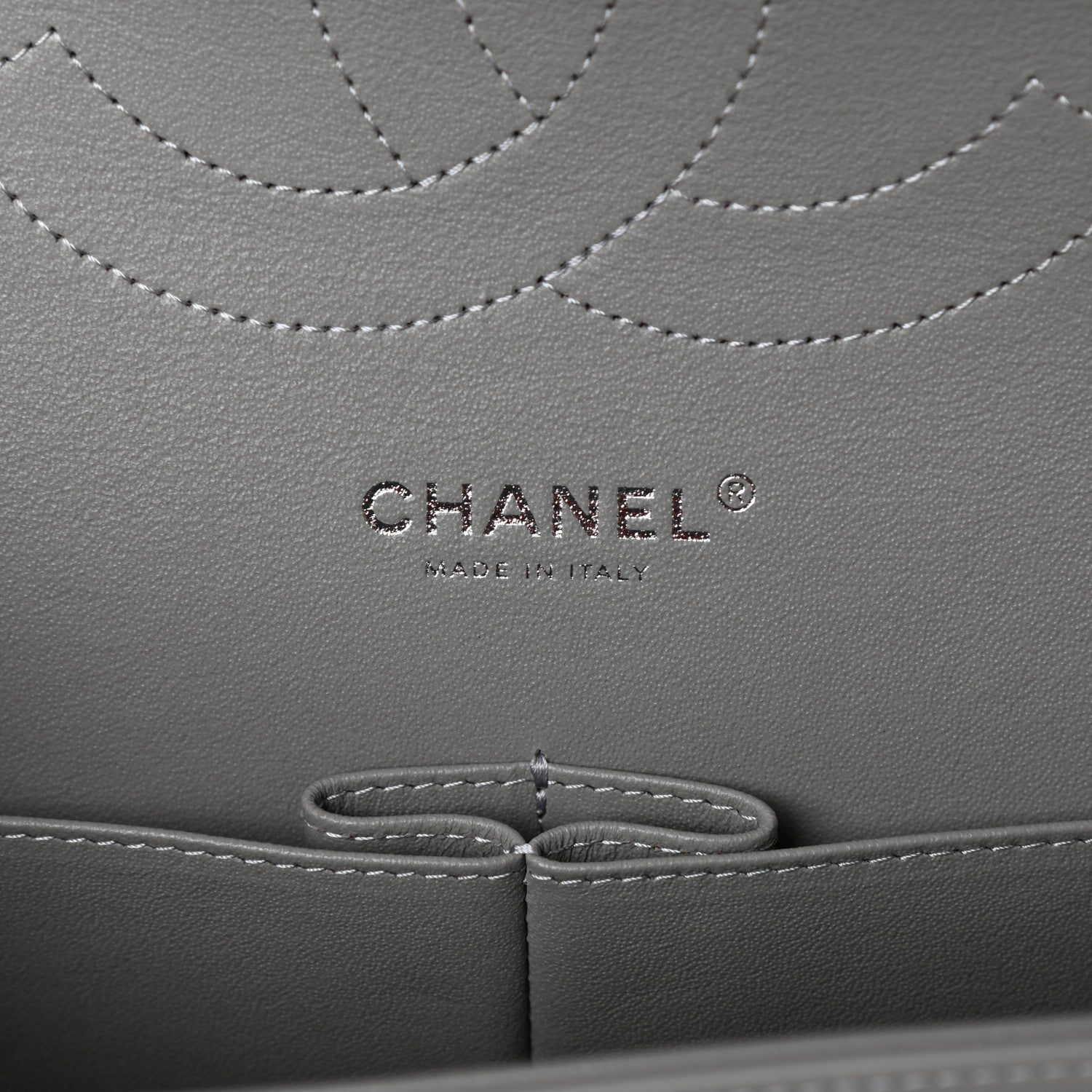 Chanel Lambskin Quilted Jumbo Double Flap Grey 6 of 10