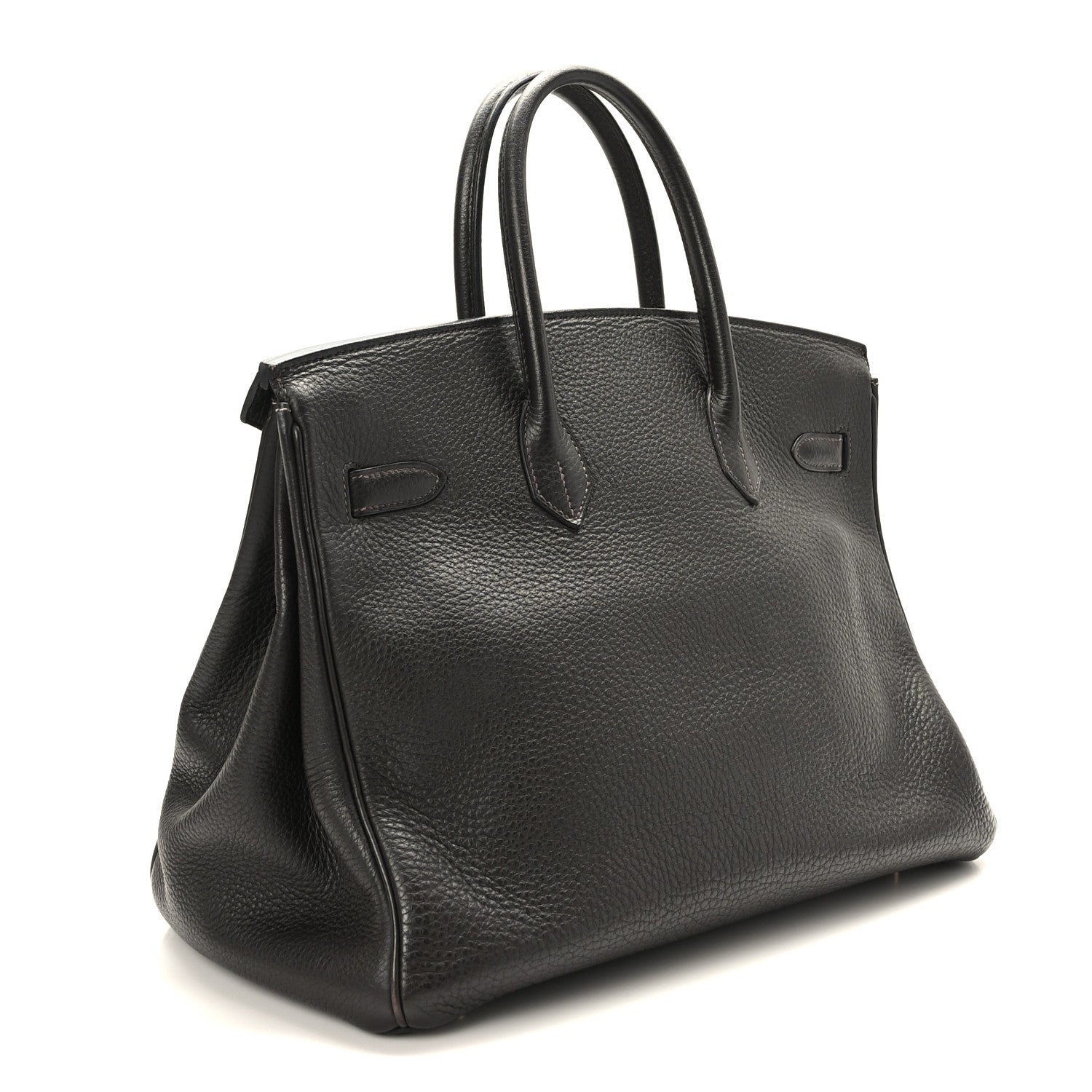 Hermes Taurillon Clemence Birkin 35 Chocolate 3 of 11
