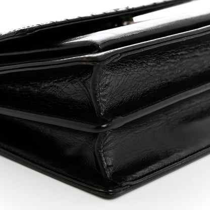 Saint Laurent Lambskin Mixed Quilted Medium Monogram Sunset Black 9 of 11