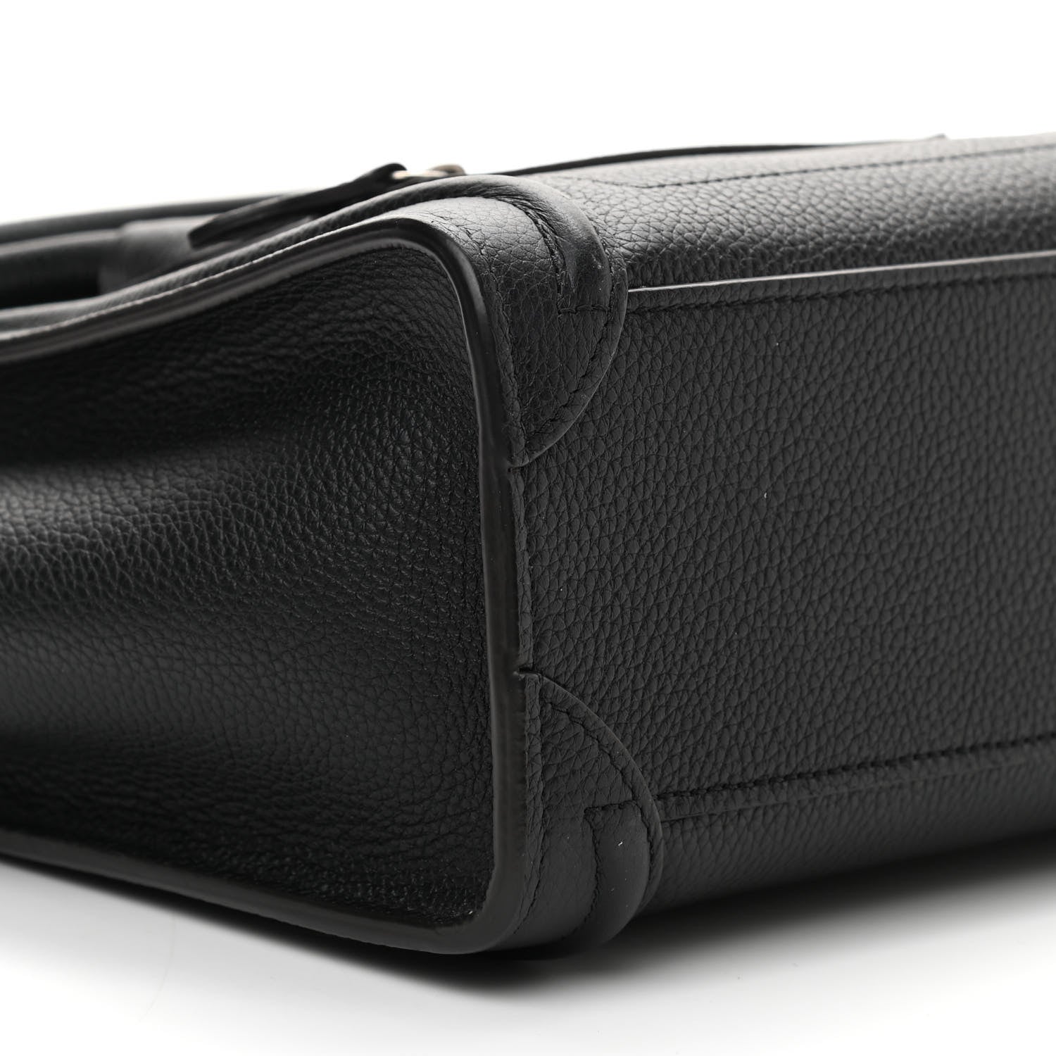Celine Drummed Calfskin Nano Luggage Black 8 of 9