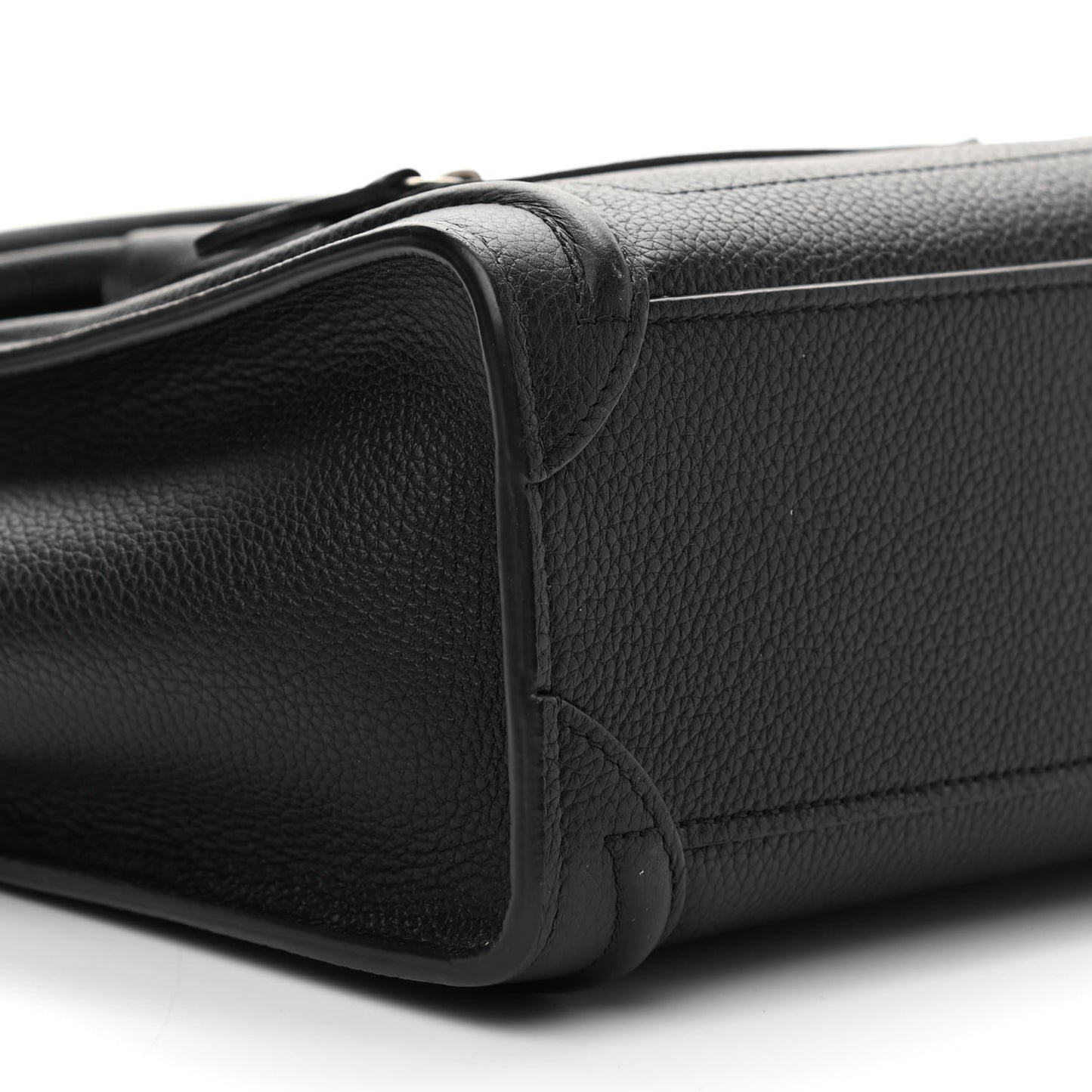 Drummed Calfskin Nano Luggage Black