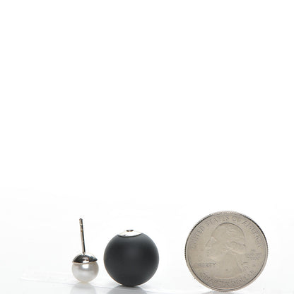 Christian Dior Mise En Dior Tribal Earrings Matte Black Pearl 2 of 5