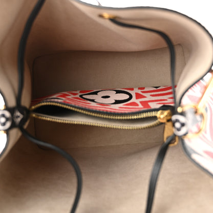 Louis Vuitton Monogram Giant Crafty NeoNoe MM Creme Rouge Black 5 of 9