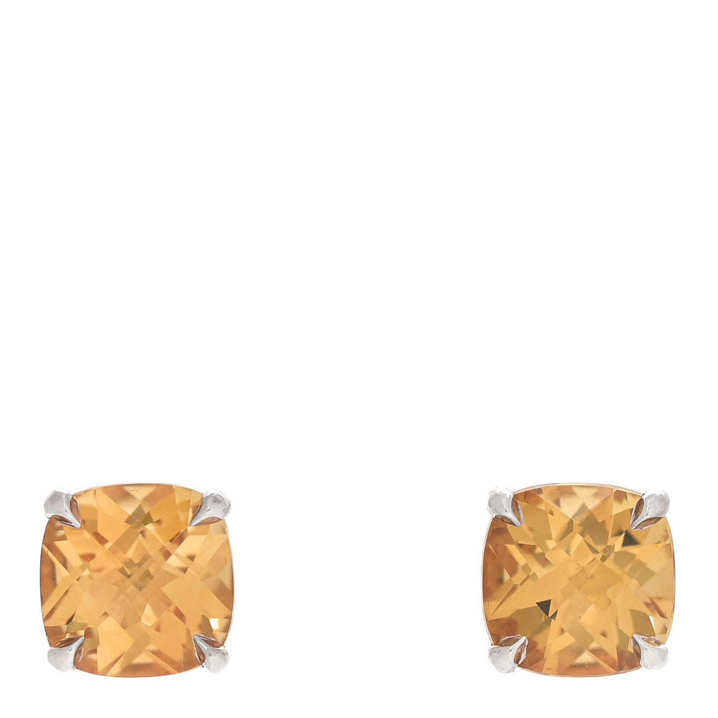 Sterling Silver Citrine Stud Earrings