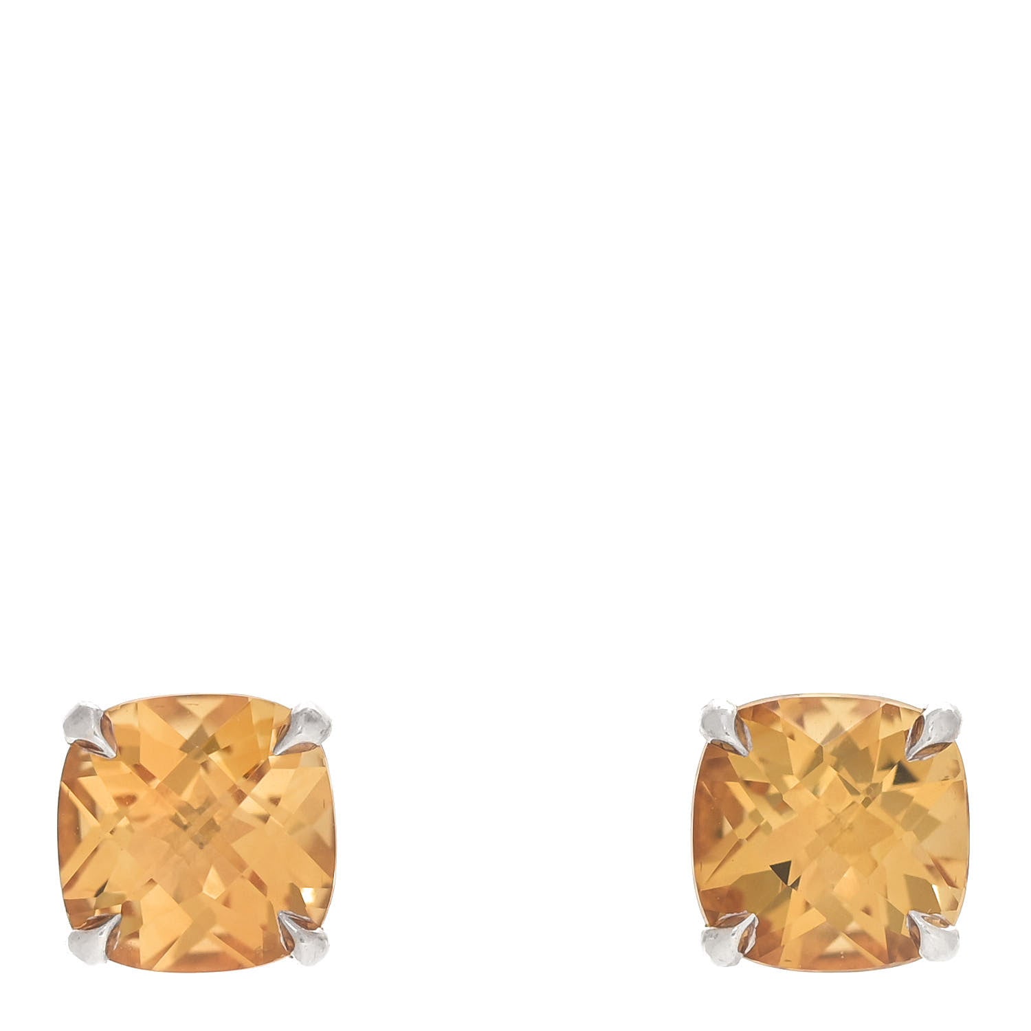 Tiffany Sterling Silver Citrine Stud Earrings 1 of 6