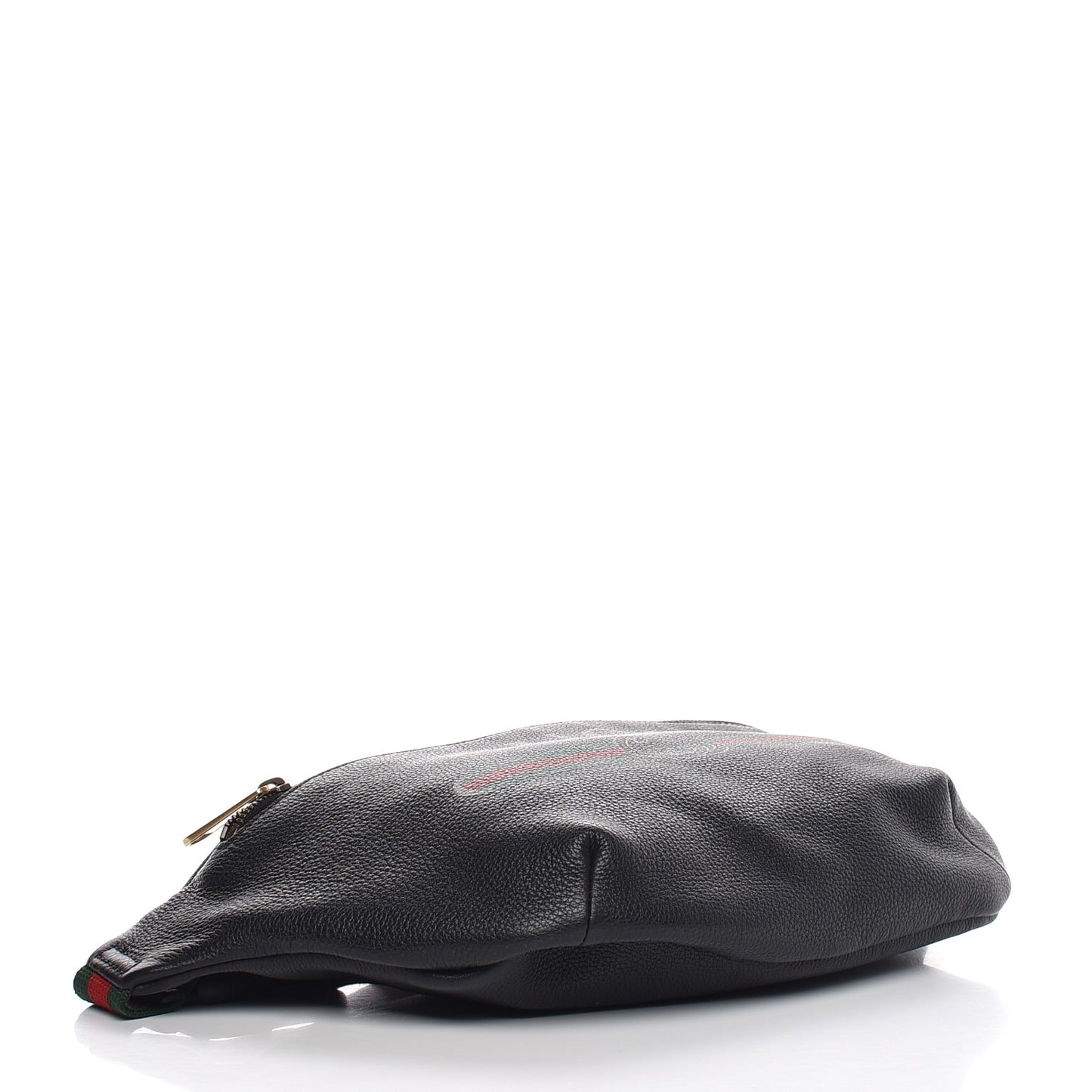 Grained Calfskin Logo Belt Bag Black