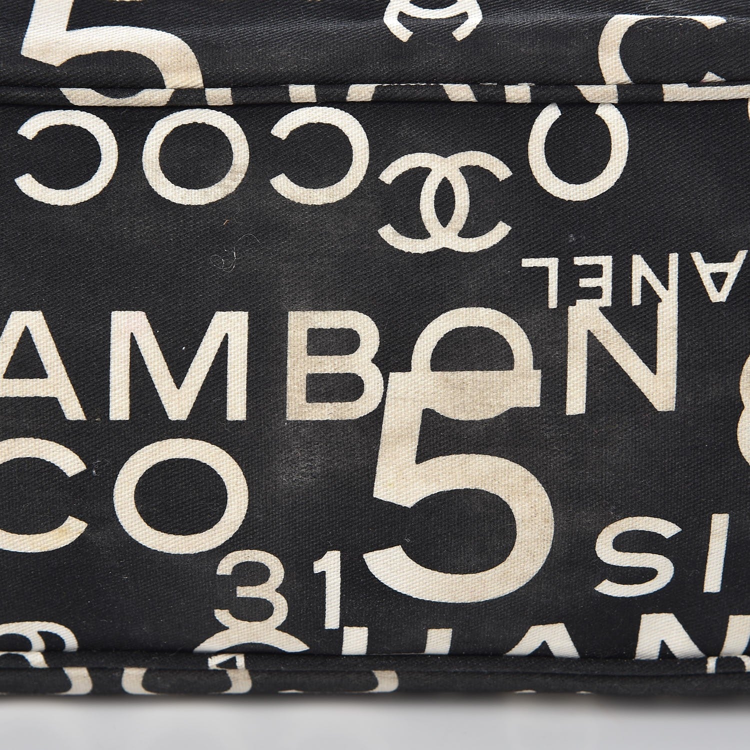 Chanel Canvas 31 Rue Cambon Beach Tote Black 12 of 12