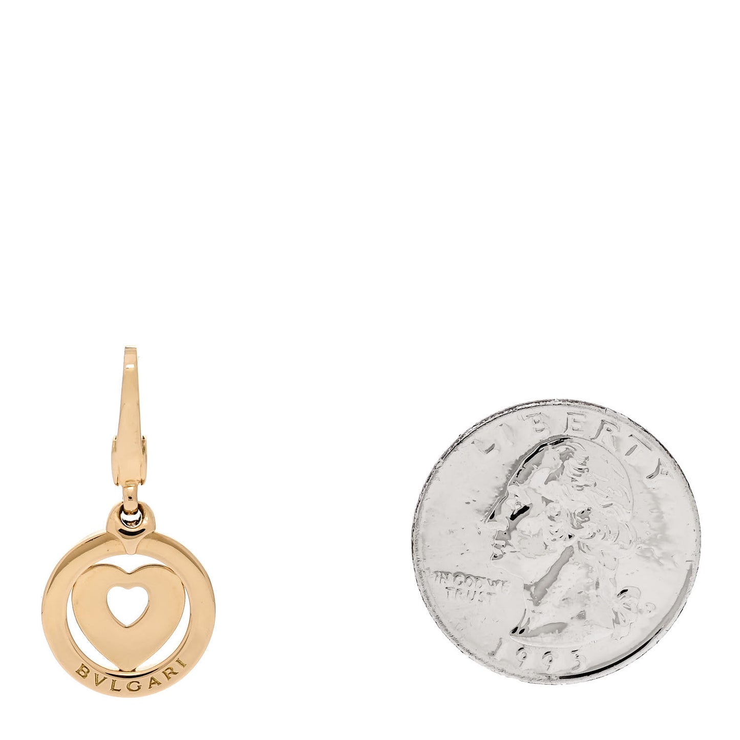 18K Yellow Gold Tondo Heart Charm