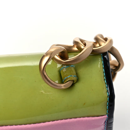 Chanel Patent Striped Mademoiselle Flap Multicolor 9 of 11