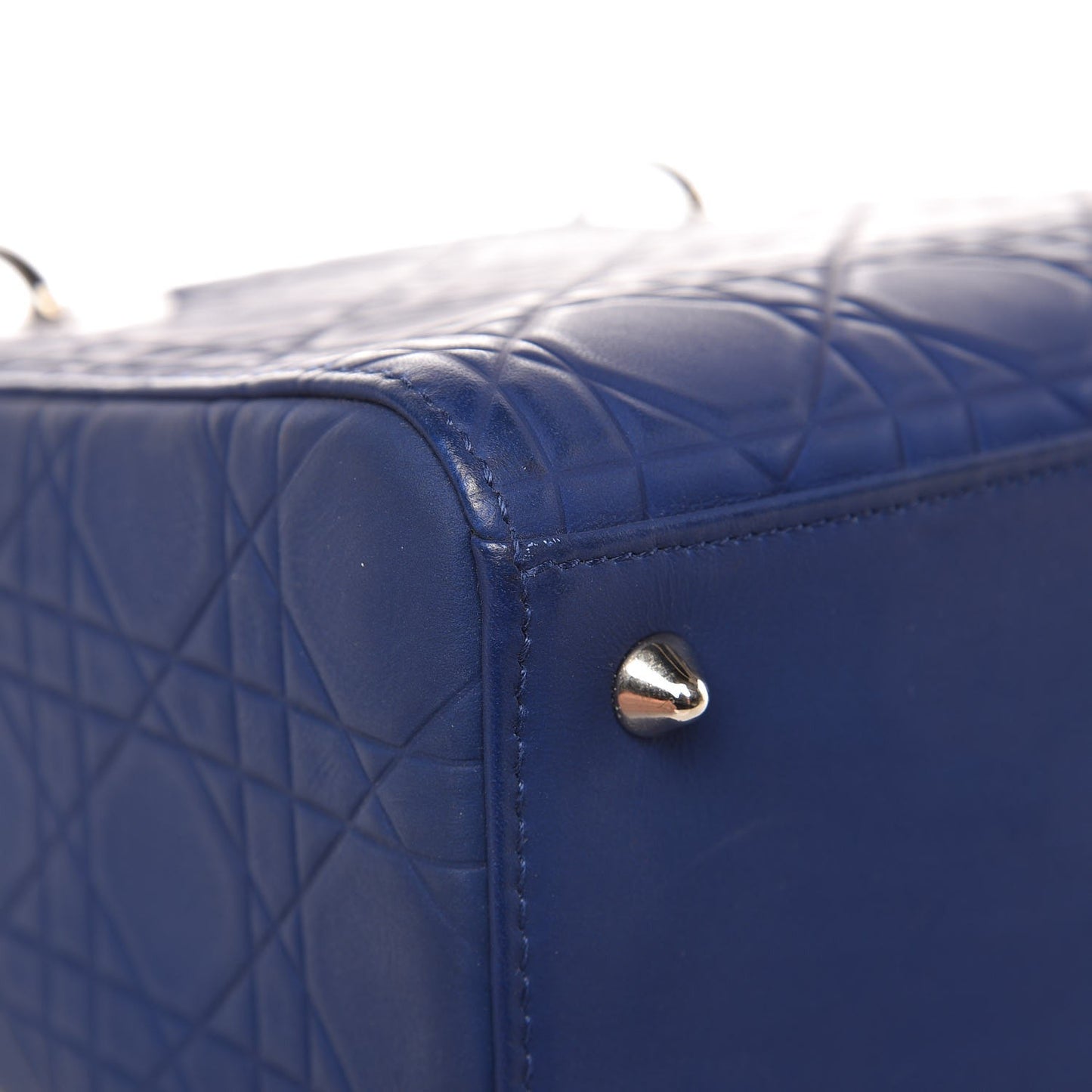 Lambskin Cannage Medium Lady Dior Blue